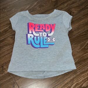 Under Armour Kids Gray Tee with Colorful Graphic